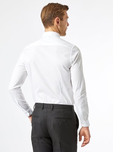 Biela slim fit košeľa Burton Menswear London