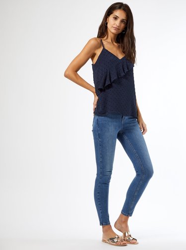 Tmavě modrý top Dorothy Perkins