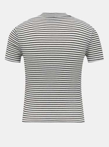 Černo-bílý pruhovaný crop top TALLY WEiJL