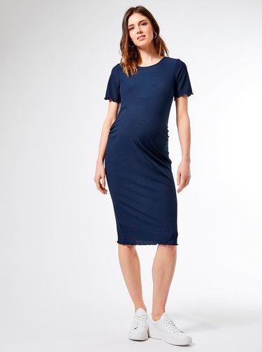 Tmavomodré tehotenské šaty Dorothy Perkins Maternity