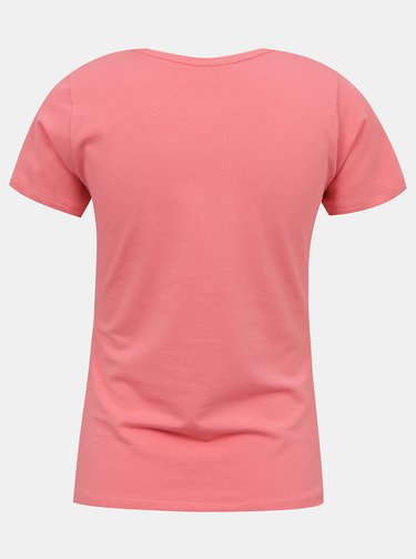 Růžové dámské tričko s potiskem Pepe Jeans Virginia