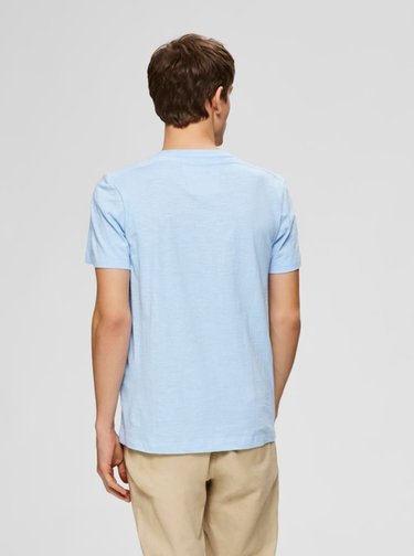 Svetlomodré basic tričko Selected Homme Jared