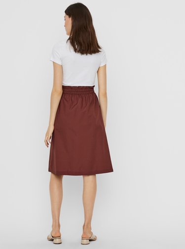 Hnědá sukně VERO MODA Noa