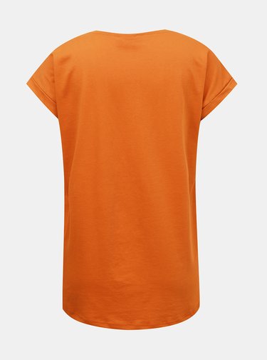 Oranžové basic tričko VILA