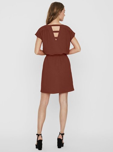 Hnědé šaty VERO MODA Sasha