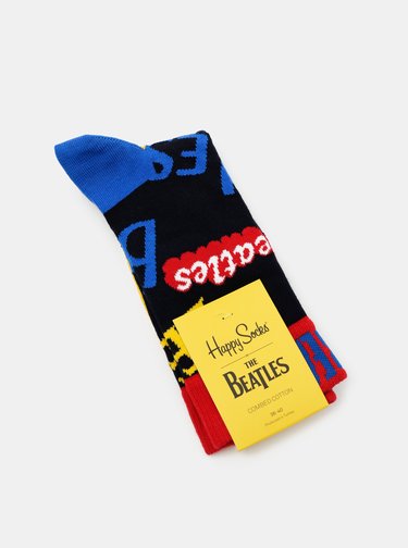 Žluto-černé ponožky Happy Socks Beatles In The Name Of Sock