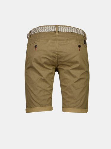 Hnedé chino kraťasy s opaskom Shine Original