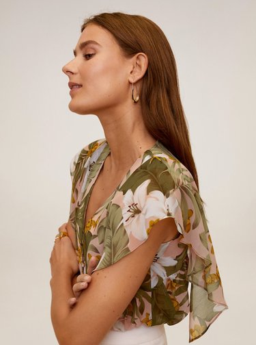 Zelená květovaná halenka Mango Leaf