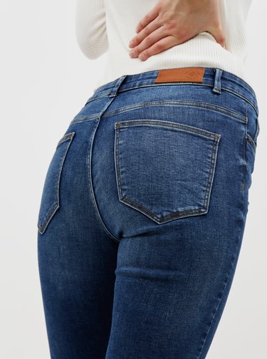Tmavomodré slim fit rifle VERO MODA Seven