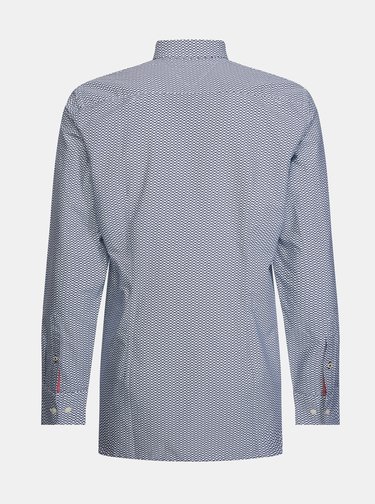 Modrá pánská slim fit košile s drobným vzorem Tommy Hilfiger