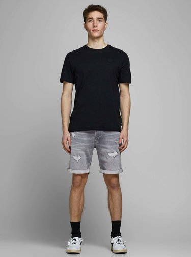 Šedé džínové kraťasy Jack & Jones Rick