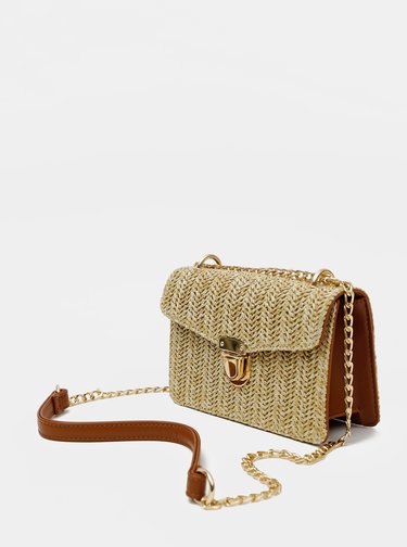 Béžová crossbody kabelka Pieces Nea