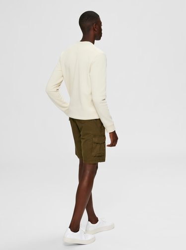 Khaki kraťasy Selected Homme Clay