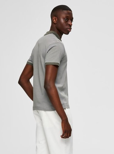 Šedé polo tričko Selected Homme Brighton