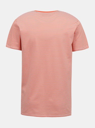 Červené pruhované tričko Selected Homme Wayne