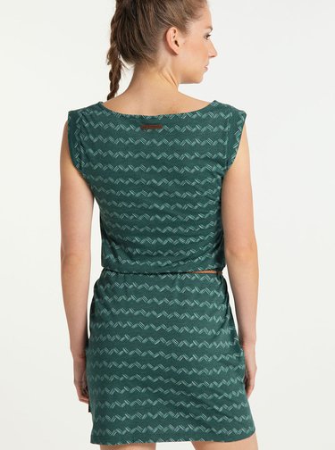 Zelené vzorované šaty Ragwear Tag Zig Zag