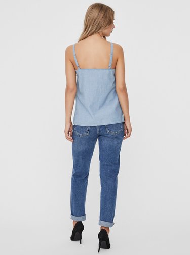 Světle modrý top VERO MODA Cary
