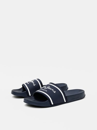 Tmavomodré pánske šľapky Pepe Jeans