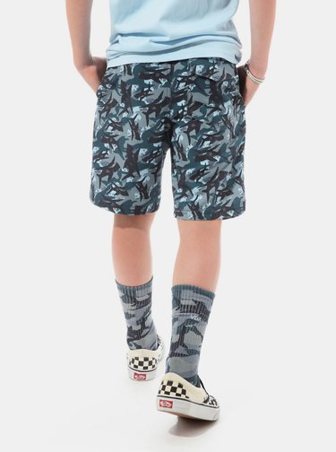 Modré klučičí vzorované kraťasy VANS