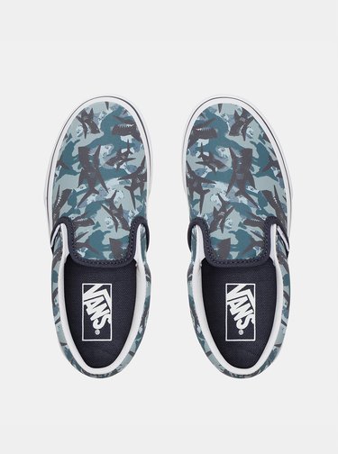 Modré dětské vzorované slip on VANS