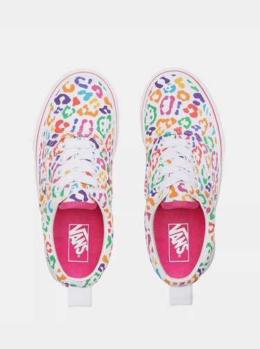 Růžové holčičí tenisky s leopardím vzorem VANS