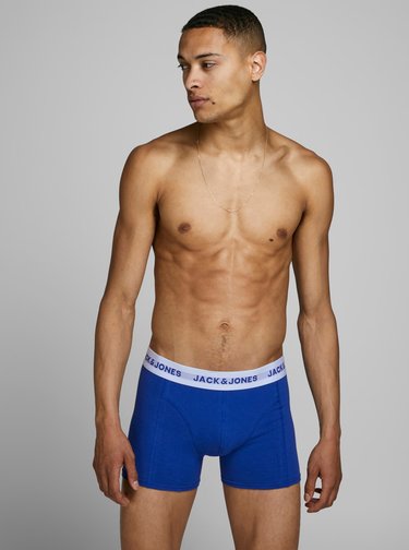 Sada tří boxerek v zelené a modré barvě Jack & Jones Solid