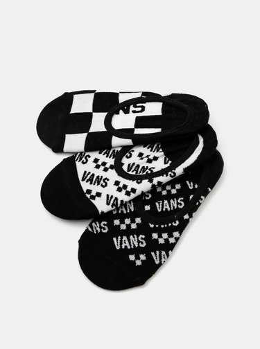 Sada třech párů ponožek v bílé a černé barvě VANS