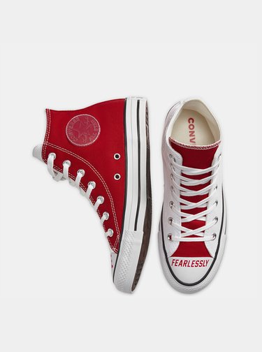 Bielo-červené dámske tenisky Converse Chuck Taylor All Star