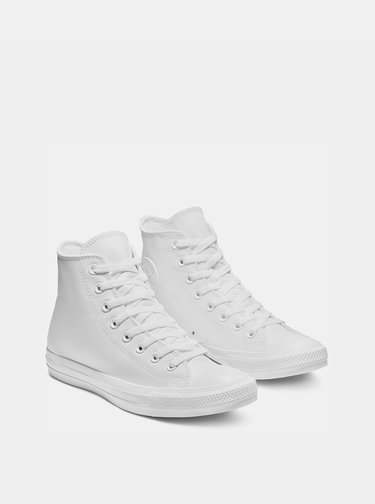 Bílé kožené kotníkové tenisky Converse Chuck Taylor All Star U