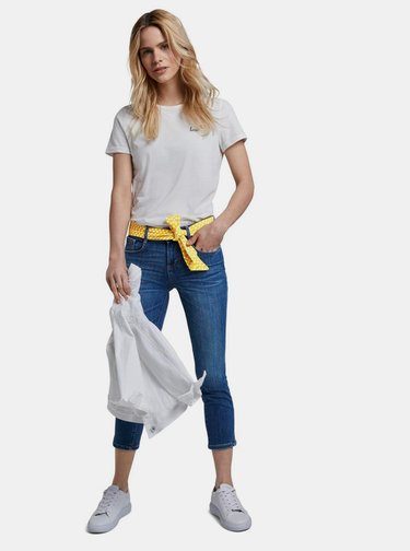 Tmavomodré dámske skinny fit rifle Tom Tailor