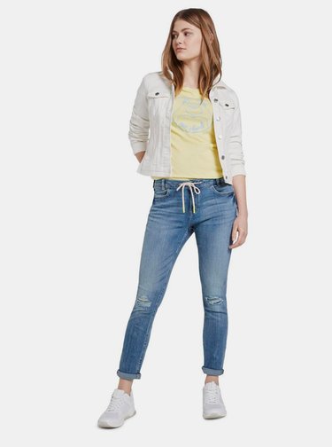 Modré dámské slim fit džíny Tom Tailor Denim