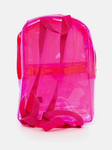 Ružový transparentný batoh Spiral