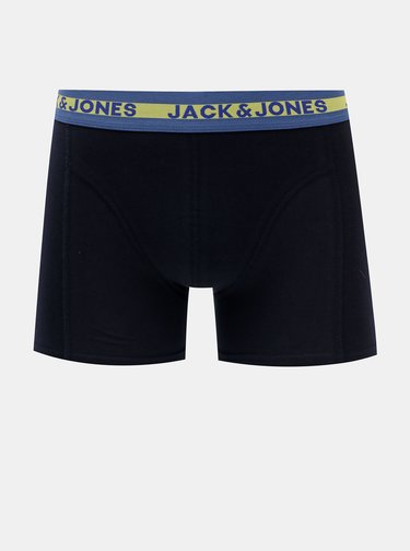 Sada troch vzorovaných boxeriek v tmavomodrej farbe Jack & Jones Tropical