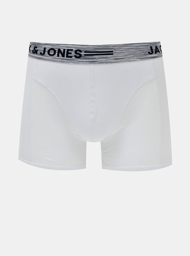 Sada troch boxeriek v čiernej a bielej farbe Jack & Jones Strip