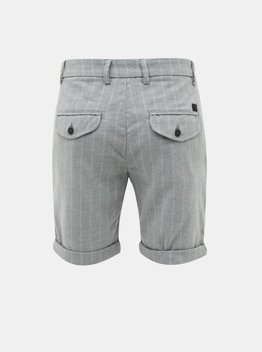 Světle šedé vzorované kraťasy Jack & Jones Milton