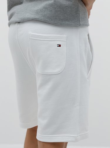 Bílé pánské teplákové kraťasy Tommy Hilfiger