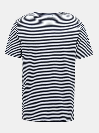 Tmavomodré pruhované tričko Selected Homme Toucan