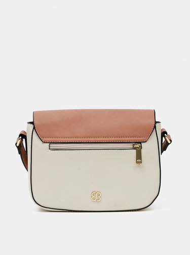 Krémovo-růžová crossbody kabelka Bessie London