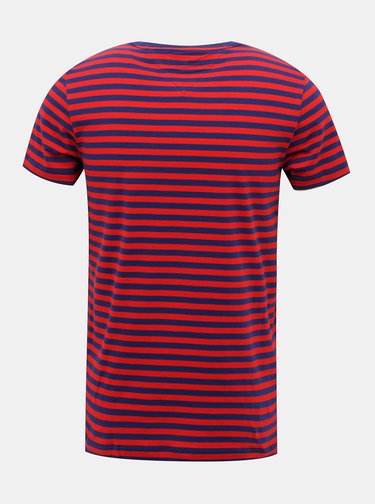 Modro-červené pánské pruhované tričko Tommy Hilfiger
