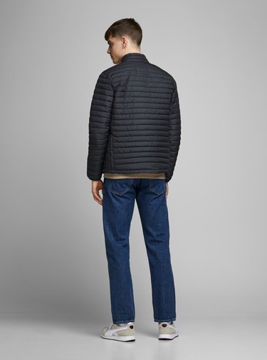 Tmavomodrá prešívaná ľahká bunda Jack & Jones Rick