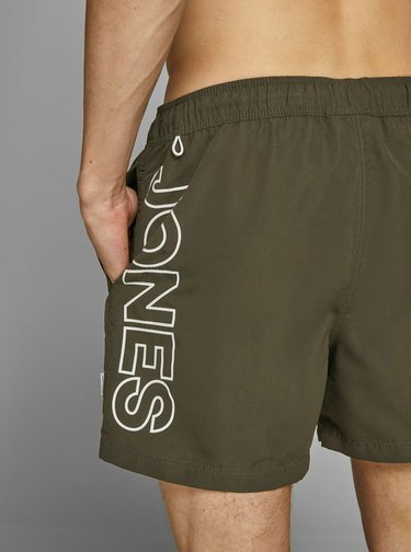 Tmavozelené plavky Jack & Jones Aruba