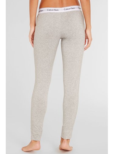 Calvin Klein šedé legíny Legging Pant s bílou širokou gumou