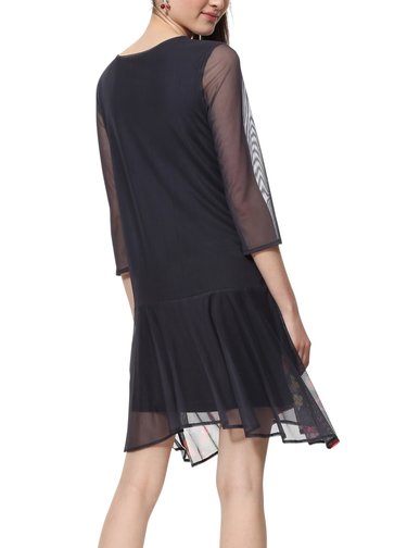 Desigual šedé šaty Vest Okonor