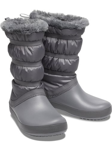 Crocs šedé sněhule Crocband Winter Boot Charcoal
