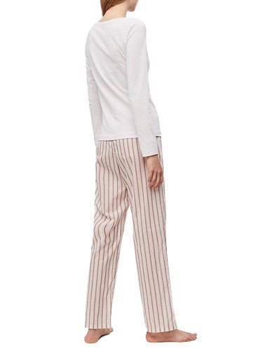Calvin Klein růžové dámské pyžamo L/S Pant Set