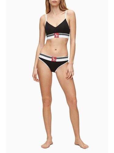 Calvin Klein černá podprsenka Lightly Lined Bralette