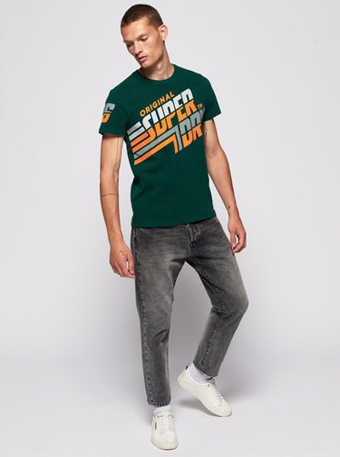 Zelené pánské tričko s potiskem Superdry