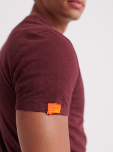 Vínové pánské tričko Superdry
