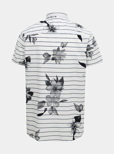 Šedo-bílá pruhovaná košile Jack & Jones Flower