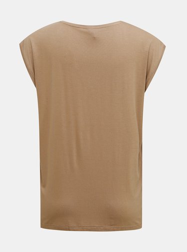 Béžové basic tričko Pieces Billo